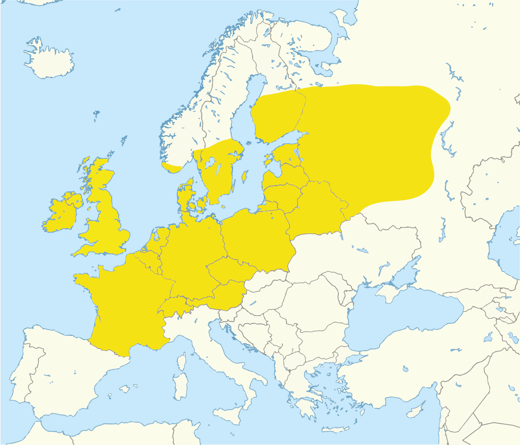 Ursprüngliche Verbreitung dunkle Biene